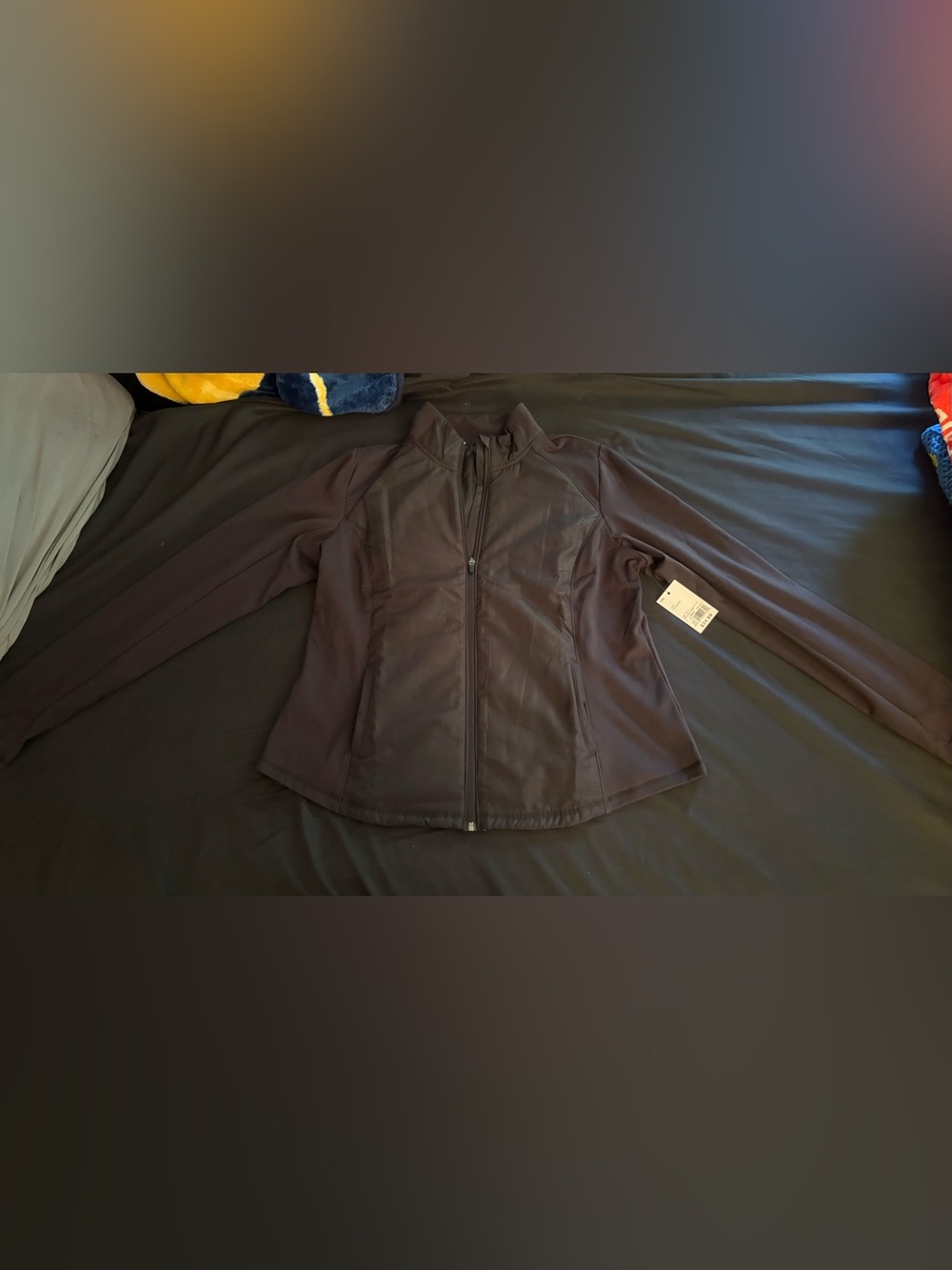 Women's Tek Gear Lightweight Full-Zip Mixed Media Jacket - in Mineral Black NWT